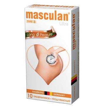 Розовые презервативы Masculan Ultra Long Pleasure с колечками, пупырышками и продлевающим эффектом - 10 шт. - Masculan - купить с доставкой в Новороссийске