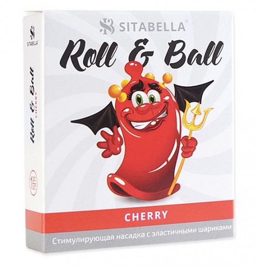 Стимулирующий презерватив-насадка Roll   Ball Cherry - Sitabella - купить с доставкой в Новороссийске