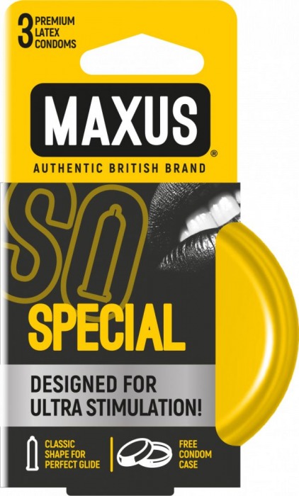 Презервативы с точками и рёбрами в железном кейсе MAXUS Special - 3 шт. - Maxus - купить с доставкой в Новороссийске