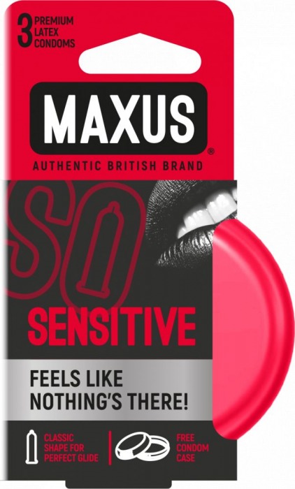 Ультратонкие презервативы в железном кейсе MAXUS Sensitive - 3 шт. - Maxus - купить с доставкой в Новороссийске