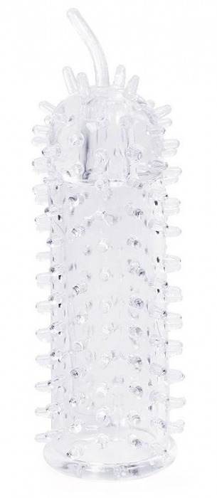 Закрытая рельефная насадка Crystal sleeve с усиками - 12 см. - Erowoman-Eroman - в Новороссийске купить с доставкой