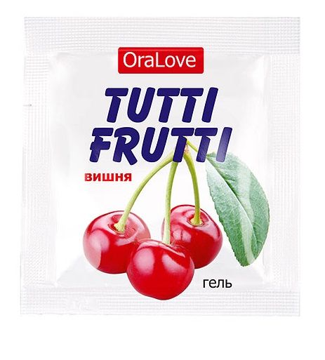 Пробник гель-смазки Tutti-frutti с вишнёвым вкусом - 4 гр. - Биоритм - купить с доставкой в Новороссийске