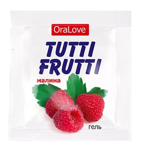 Пробник гель-смазки Tutti-frutti с малиновым вкусом - 4 гр. - Биоритм - купить с доставкой в Новороссийске