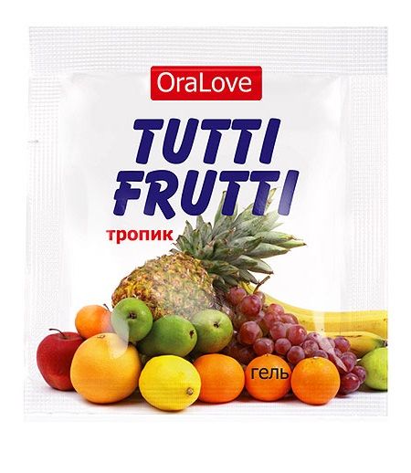 Пробник гель-смазки Tutti-frutti со вкусом тропических фруктов - 4 гр. - Биоритм - купить с доставкой в Новороссийске