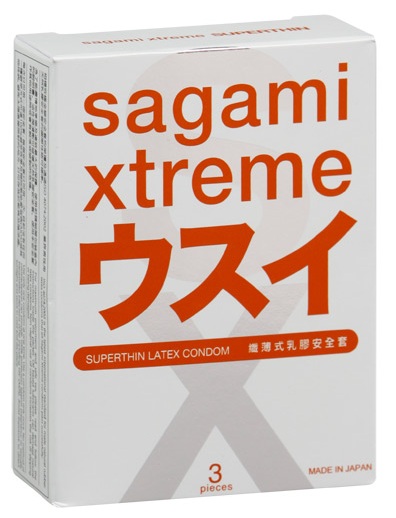 Ультратонкие презервативы Sagami Xtreme SUPERTHIN - 3 шт. - Sagami - купить с доставкой в Новороссийске