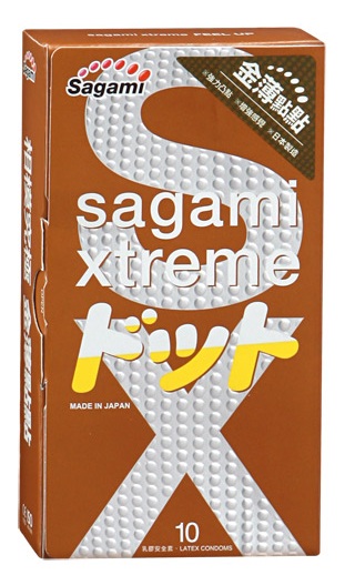 Презервативы Sagami Xtreme FEEL UP с точечной текстурой и линиями прилегания - 10 шт. - Sagami - купить с доставкой в Новороссийске