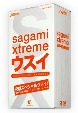 Ультратонкие презервативы Sagami Xtreme SUPERTHIN - 15 шт. - Sagami - купить с доставкой в Новороссийске