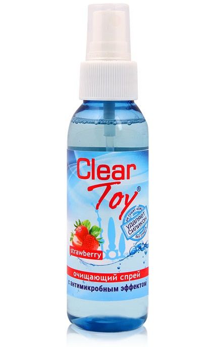 Очищающий спрей для игрушек CLEAR TOY Strawberry - 100 мл. - Биоритм - купить с доставкой в Новороссийске