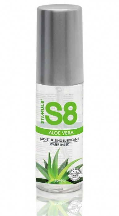 Лубрикант на водной основе S8 Aloe Vera Lube с алоэ вера - 50 мл. - Stimul8 - купить с доставкой в Новороссийске