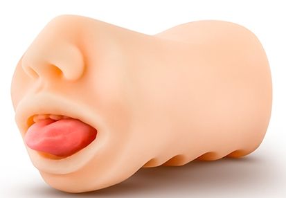 Телесный мастурбатор-ротик с язычком Oral Anne - Blush Novelties - в Новороссийске купить с доставкой