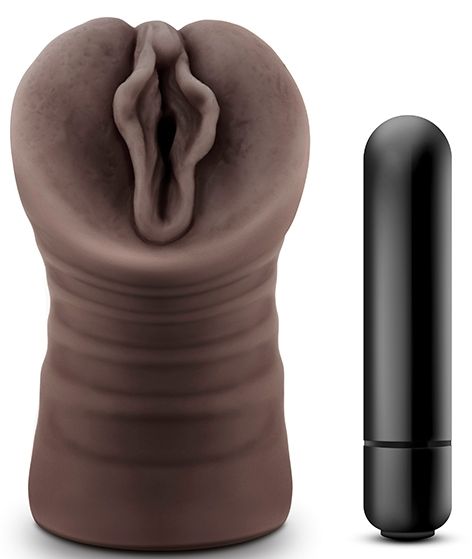 Коричневый мастурбатор-вагина Alexis - Blush Novelties - в Новороссийске купить с доставкой