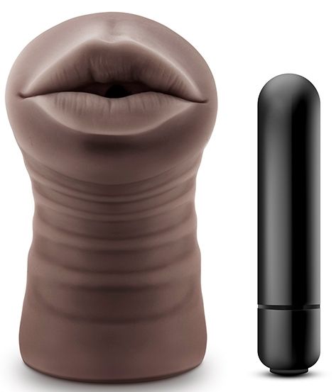 Коричневый мастурбатор-ротик Heather - Blush Novelties - в Новороссийске купить с доставкой