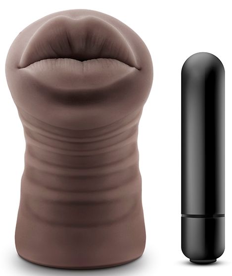 Коричневый мастурбатор-ротик Renee - Blush Novelties - в Новороссийске купить с доставкой