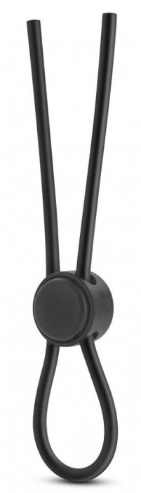 Черное силиконовое лассо на пенис SILICONE LOOP COCK RING - Blush Novelties - в Новороссийске купить с доставкой