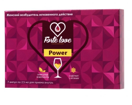 Женский возбудитель мгновенного действия Forte Love Power - 7 ампул (2,5 мл.) - Капиталпродукт - купить с доставкой в Новороссийске