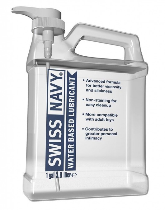 Канистра лубриканта Swiss Navy Water Based Lube на водной основе - 3,8 л. - Swiss navy - купить с доставкой в Новороссийске