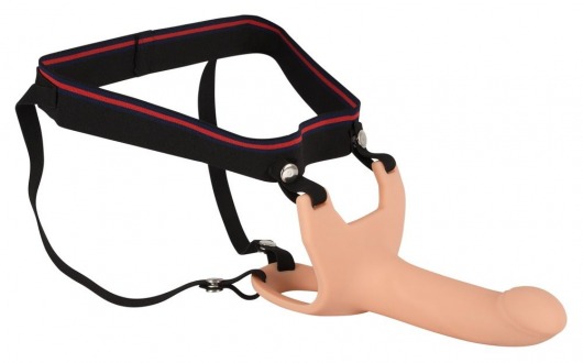 Силиконовый полый страпон на ремнях Silicone Strap-on - 16 см. - Orion - купить с доставкой в Новороссийске