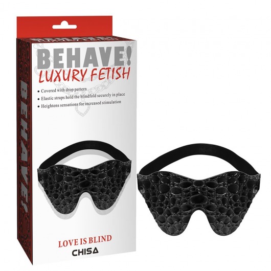 Черная маска на глаза Behave - Chisa - купить с доставкой в Новороссийске