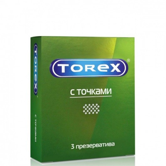 Текстурированные презервативы Torex  С точками  - 3 шт. - Torex - купить с доставкой в Новороссийске
