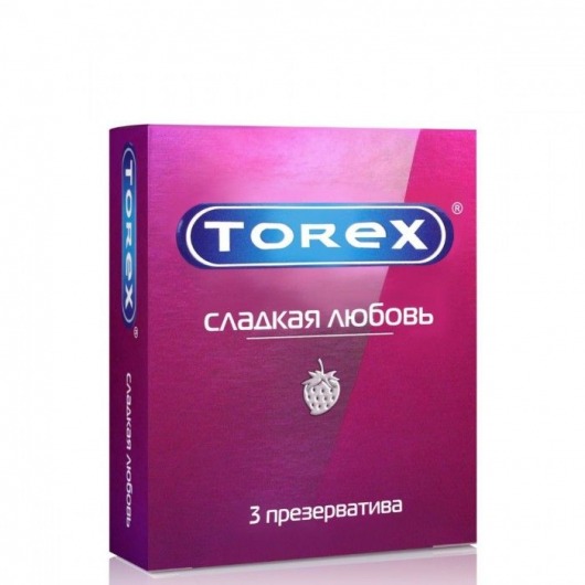 Презервативы Torex  Сладкая любовь  с ароматом клубники - 3 шт. - Torex - купить с доставкой в Новороссийске