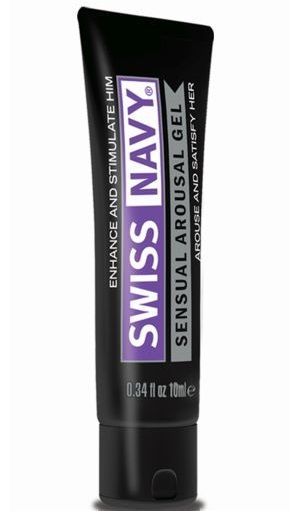 Возбуждающий гель-лубрикант на водной основе Sensual Arousal Lubricant - 10 мл. - Swiss navy - купить с доставкой в Новороссийске