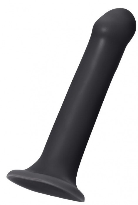 Черный фаллос на присоске Silicone Bendable Dildo XL - 20 см. - Strap-on-me - купить с доставкой в Новороссийске