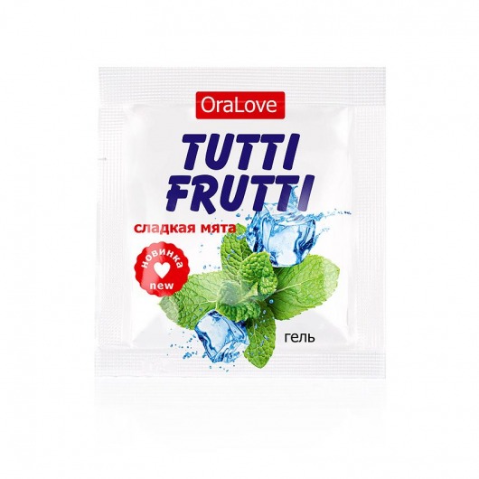 Пробник гель-смазки Tutti-frutti со вкусом мяты - 4 гр. - Биоритм - купить с доставкой в Новороссийске