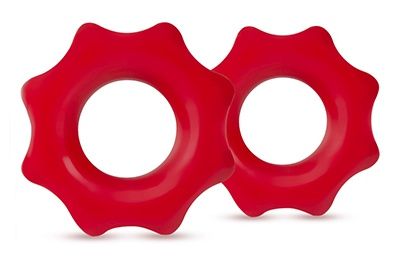Набор из 2 красных фигурных эрекционных колец NUTZ - Blush Novelties - в Новороссийске купить с доставкой