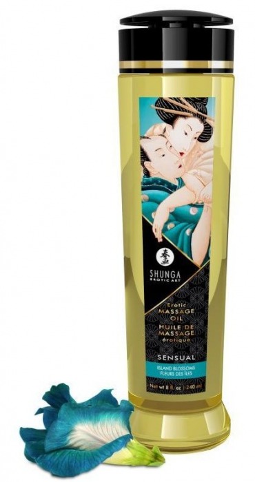 Массажное масло Sensual с цветочным ароматом - 240 мл. - Shunga - купить с доставкой в Новороссийске