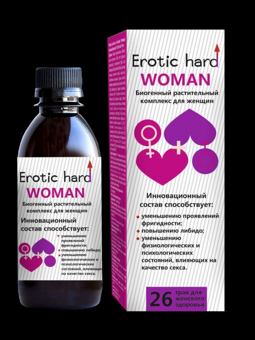 Женский биогенный концентрат для повышения либидо Erotic hard Woman - 250 мл. - Erotic Hard - купить с доставкой в Новороссийске