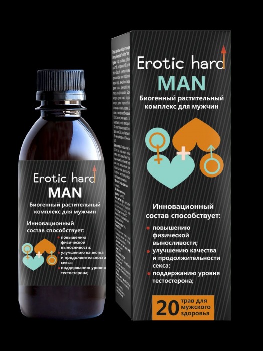 Мужской биогенный концентрат для усиления эрекции Erotic hard Man - 250 мл. - Erotic Hard - купить с доставкой в Новороссийске