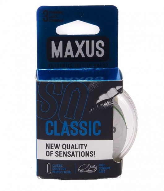 Классические презервативы в пластиковом кейсе MAXUS Classic - 3 шт. - Maxus - купить с доставкой в Новороссийске