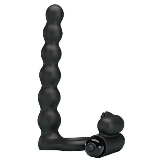 Черная насадка для двойной стимуляции Hercules Penis Sheath III - 15,3 см. - Baile - купить с доставкой в Новороссийске