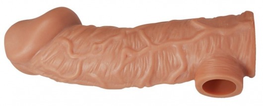 Телесная насадка на фаллос с фиксацией мошонки EXTREME SLEEVE - 15,6 см. - KOKOS - в Новороссийске купить с доставкой