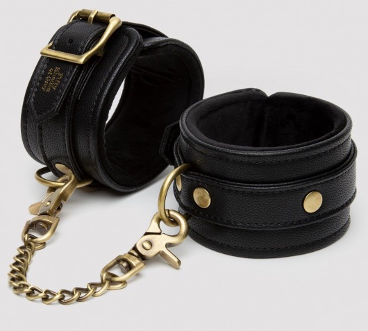 Черные оковы на ноги Bound to You Faux Leather Ankle Cuffs - Fifty Shades of Grey - купить с доставкой в Новороссийске
