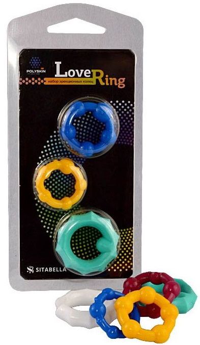 Набор из 3 цветных эрекционных колец Love Ring - Sitabella - в Новороссийске купить с доставкой
