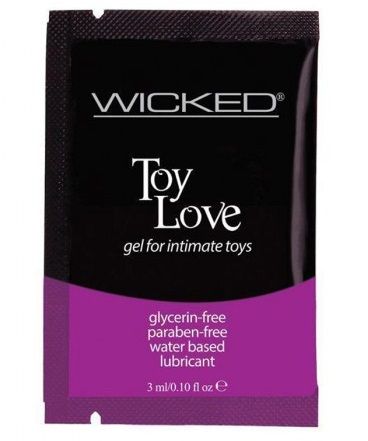 Лубрикант на водной основе для использования с игрушками WICKED Toy Love - 3 мл. - Wicked - купить с доставкой в Новороссийске