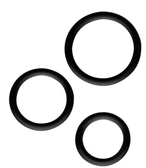 Набор из 3 эрекционных колец SILICONE COCKRINGS - Dream Toys - в Новороссийске купить с доставкой