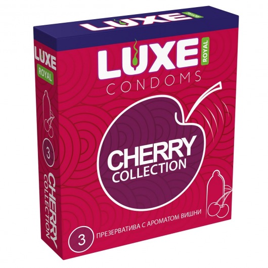 Презервативы с ароматом вишни LUXE Royal Cherry Collection - 3 шт. - Luxe - купить с доставкой в Новороссийске