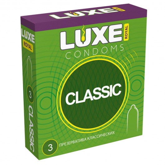 Гладкие презервативы LUXE Royal Classic - 3 шт. - Luxe - купить с доставкой в Новороссийске
