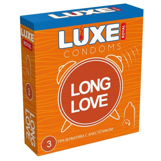 Презервативы с продлевающим эффектом LUXE Royal Long Love - 3 шт. - Luxe - купить с доставкой в Новороссийске