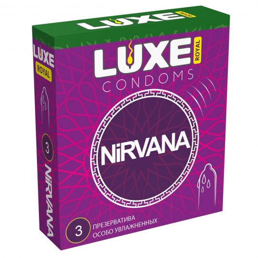 Презервативы с увеличенным количеством смазки LUXE Royal Nirvana - 3 шт. - Luxe - купить с доставкой в Новороссийске