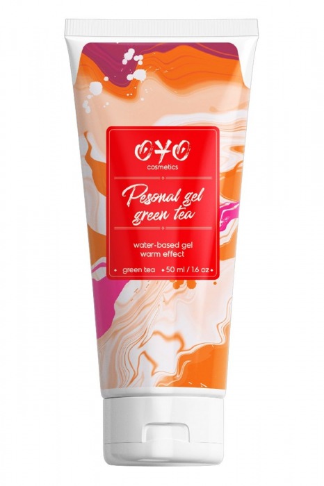 Интимная смазка на водной основе с согревающим эффектом OYO Personal Gel Green Tea - 50 мл. - OYO - купить с доставкой в Новороссийске