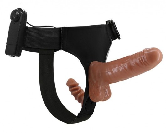 Страпон с вагинальной пробкой и вибрацией Ultra Passionate Harness - 16 см. - Baile - купить с доставкой в Новороссийске