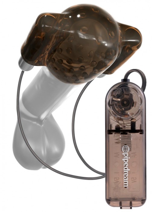 Дымчатый вибростимулятор головки пениса Dual Vibrating Head Teaser - Pipedream - в Новороссийске купить с доставкой