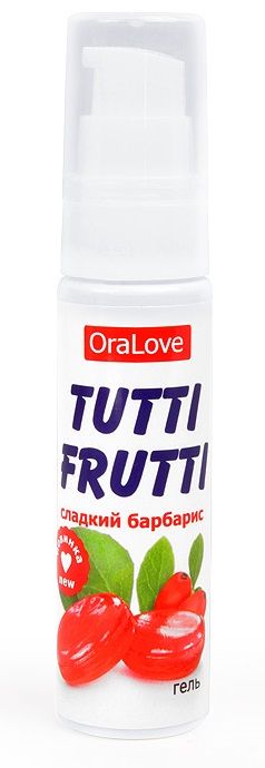 Гель-смазка Tutti-frutti со вкусом барбариса - 30 гр. - Биоритм - купить с доставкой в Новороссийске