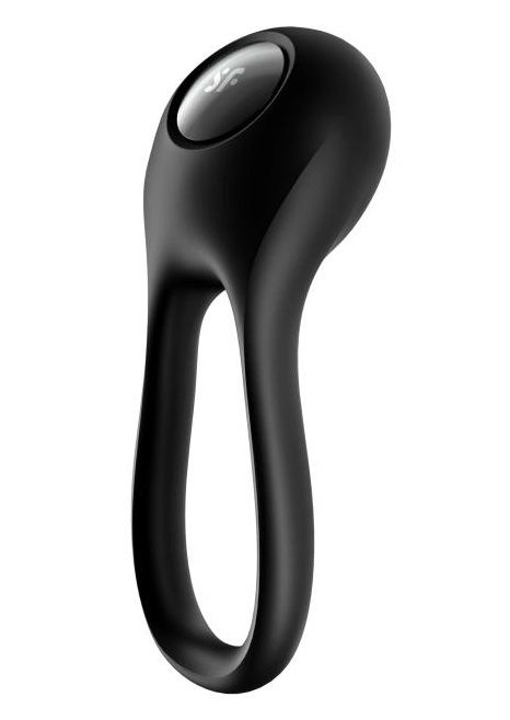 Черное эрекционное виброкольцо Majestic Duo - Satisfyer - в Новороссийске купить с доставкой