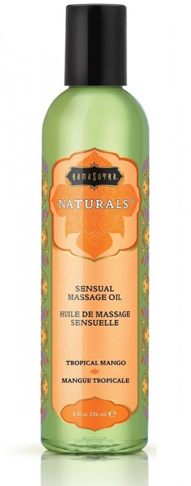 Массажное масло Naturals Tropical Mango с ароматом манго - 236 мл. - Kama Sutra - купить с доставкой в Новороссийске