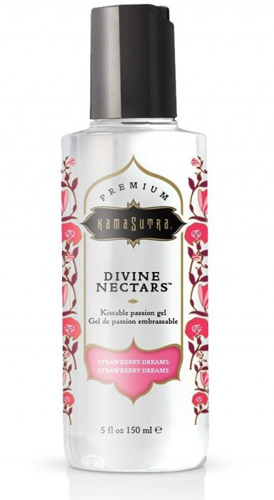 Гель-лубрикант на водной основе Divine Nectars Strawberry Dream с ароматом клубники - 150 мл. - Kama Sutra - купить с доставкой в Новороссийске