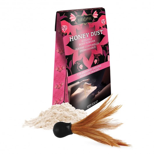 Пудра для тела Honey Dust Body Powder с ароматом клубники - 28 гр. - Kama Sutra - купить с доставкой в Новороссийске